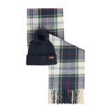 Barbour Womens Beanie/Scarf Dover Hailes Gift Set Light Evergreen