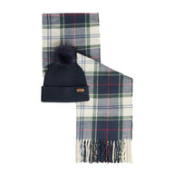Barbour Womens Beanie/Scarf Dover Hailes Gift Set Light Evergreen