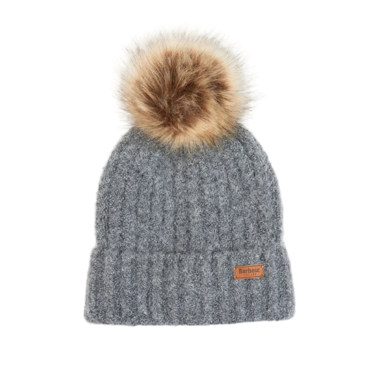 Barbour Womens Beanie/Scarf Saltburn Tartan Gift Set Grey Rose