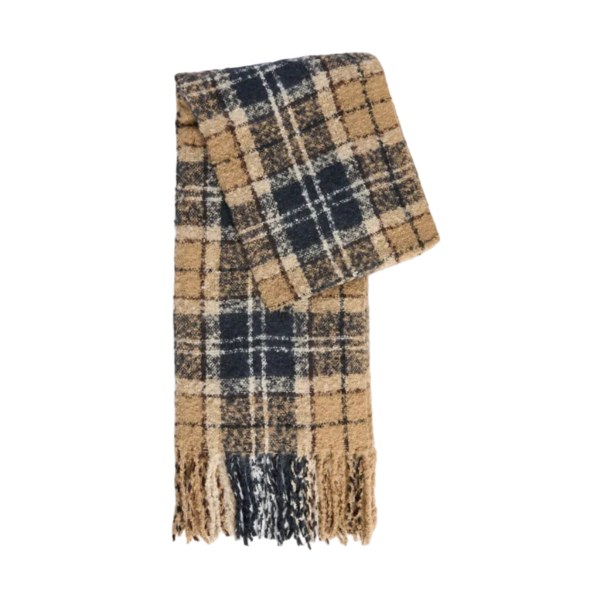 Barbour Womens Beanie/Scarf Saltburn Tartan Gift Set Birchwood