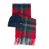 Barbour Olivia women's red spruce beanie and scarf gift set