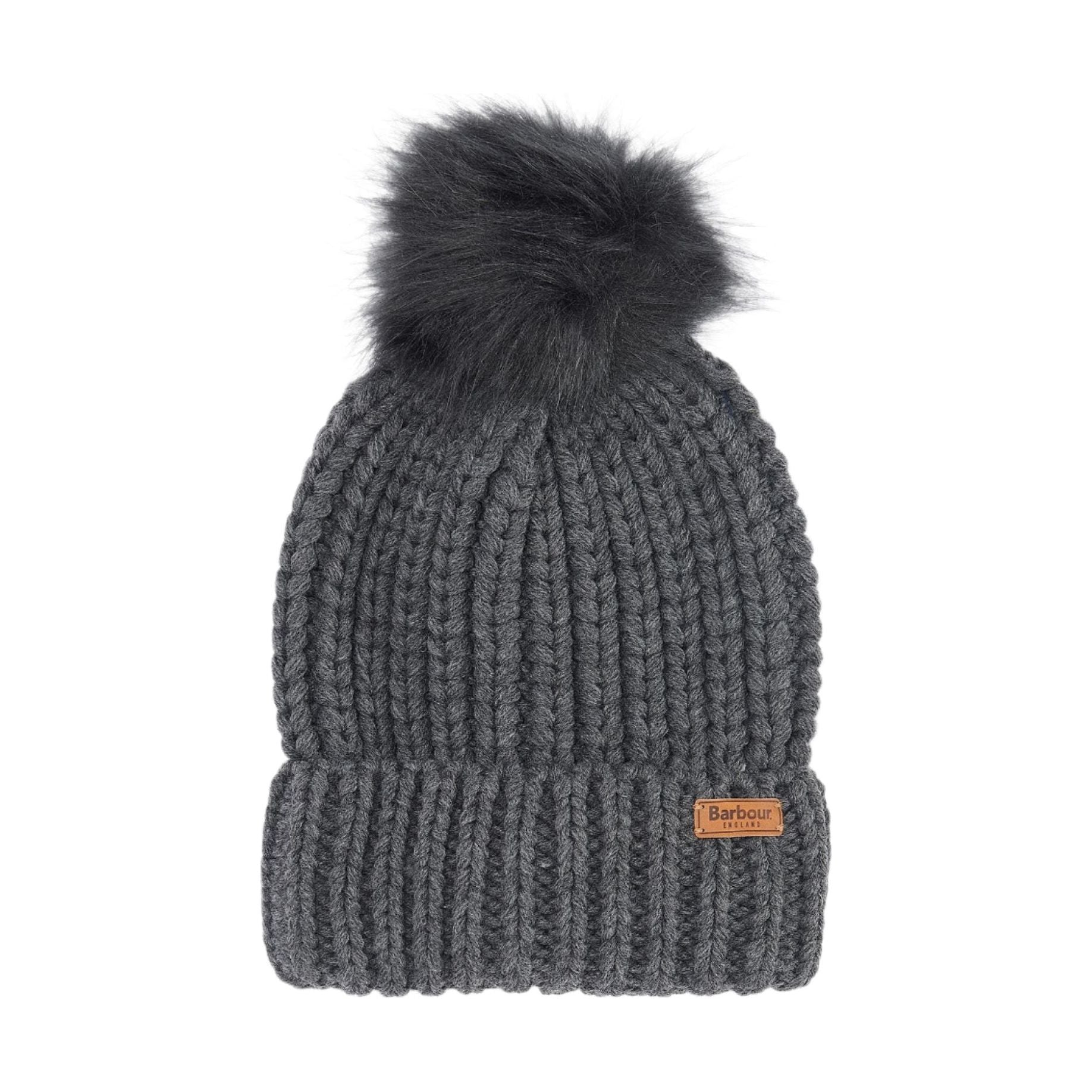 Barbour Womens Saltburn Beanie Hat Charcoal