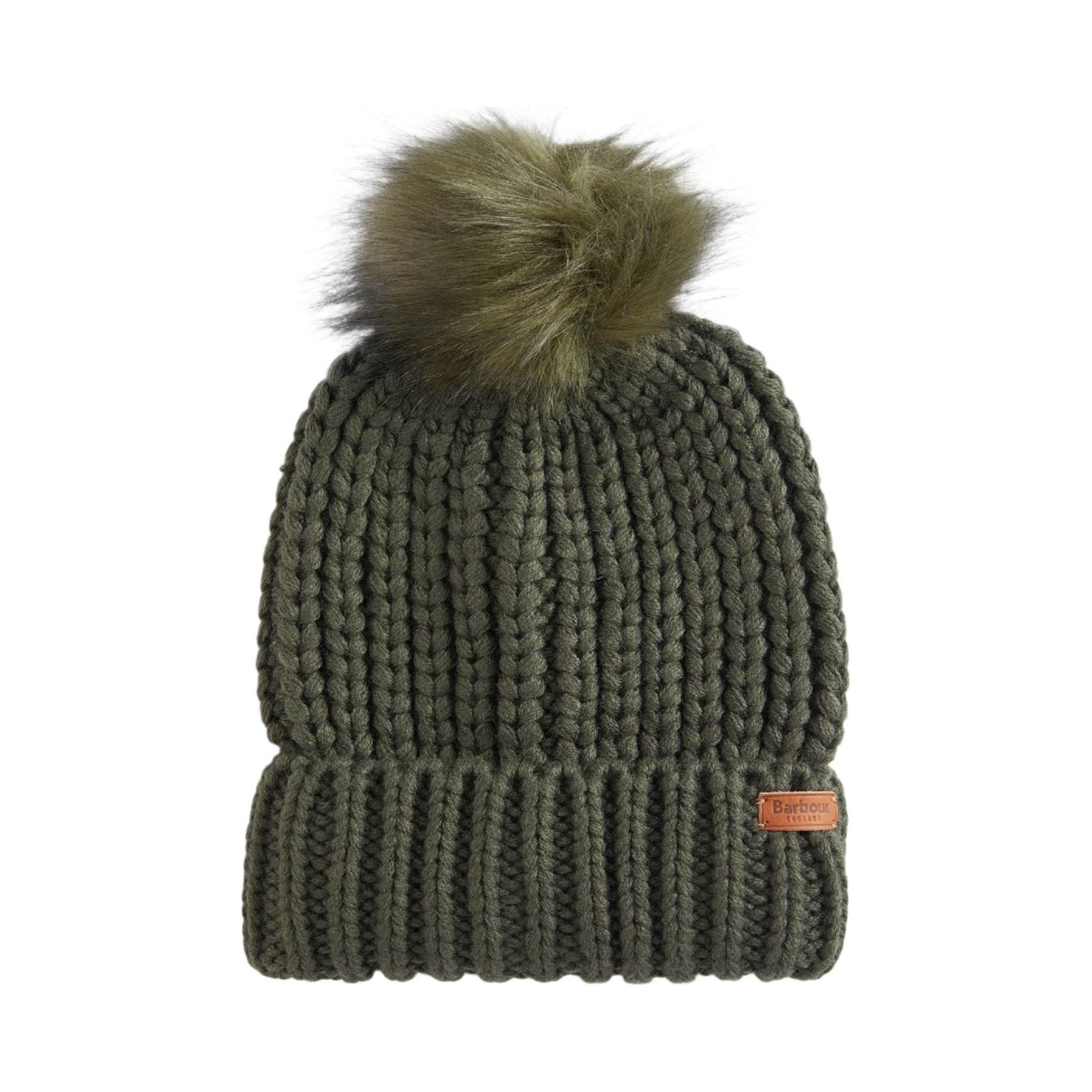 Barbour Womens Saltburn Beanie Hat Olive