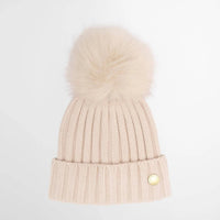 Barbour International Womens Hat Conway Knitted Beanie Moonbeam