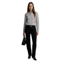 Barbour Womens Jumper Fawne Knitted Grey Multi