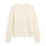Barbour Womens Jumper Ashdown Cable Knitted Ecru