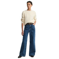 Barbour Womens Jumper Ashdown Cable Knitted Ecru