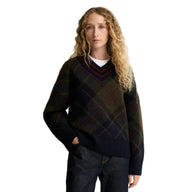 Barbour Womens Sweater Shae Knitted Shadow Classic Tartan