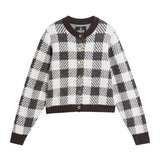 Barbour International Womens Cardigan Halina Knitted Truffle Multi