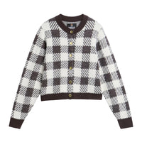 Barbour International Womens Cardigan Halina Knitted Truffle Multi
