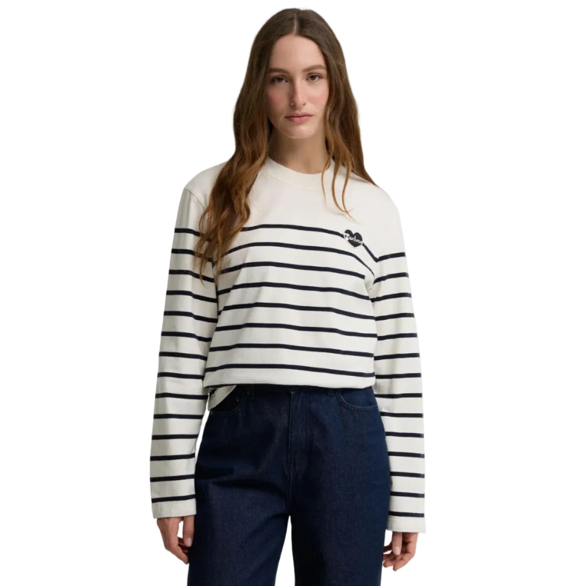 Barbour women's navy striped long-sleeve top