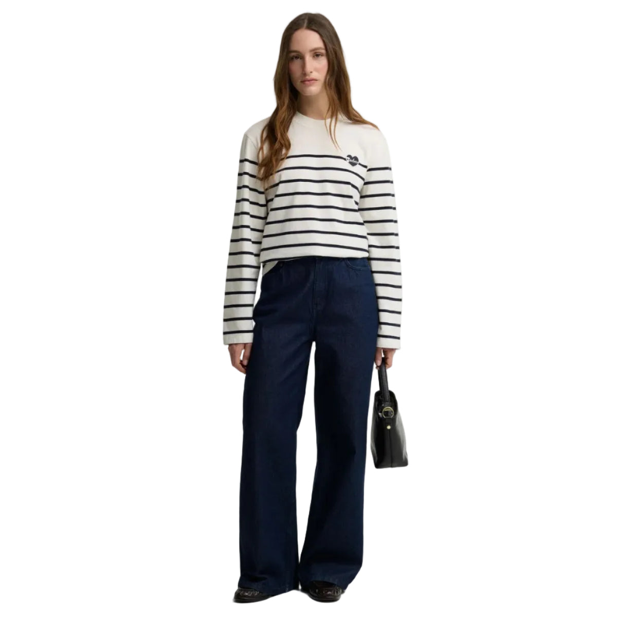 Barbour Womens Top Harling Striped Cloud/Dark Navy