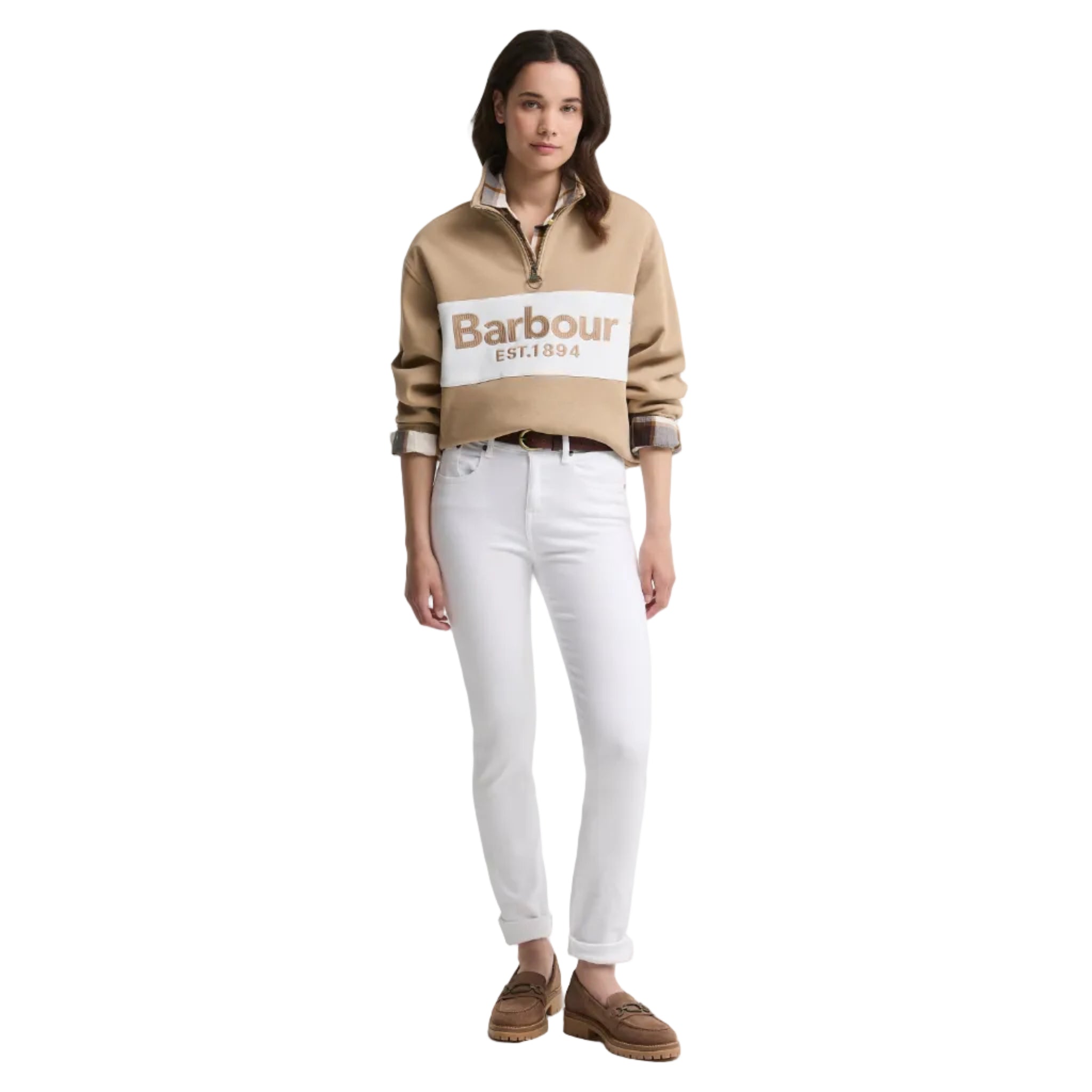 Barbour Womens Half Zip Zaria Sweatshirt Warm Trench