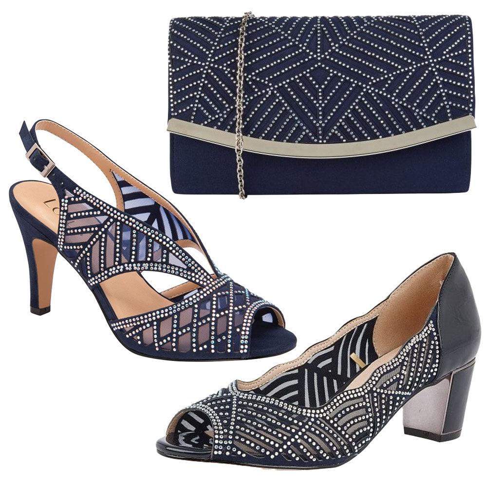 Lotus Womens Shoe Immy Navy/Diamante - Donaghys