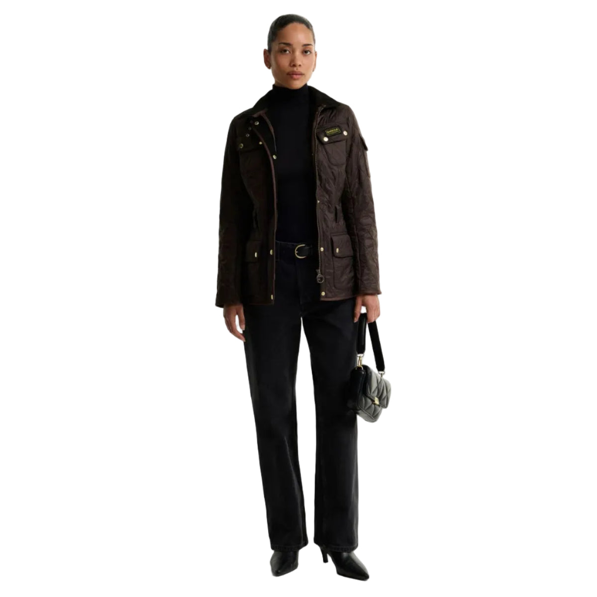 Barbour International Womens Jacket Polarquilt Quilted Truffle