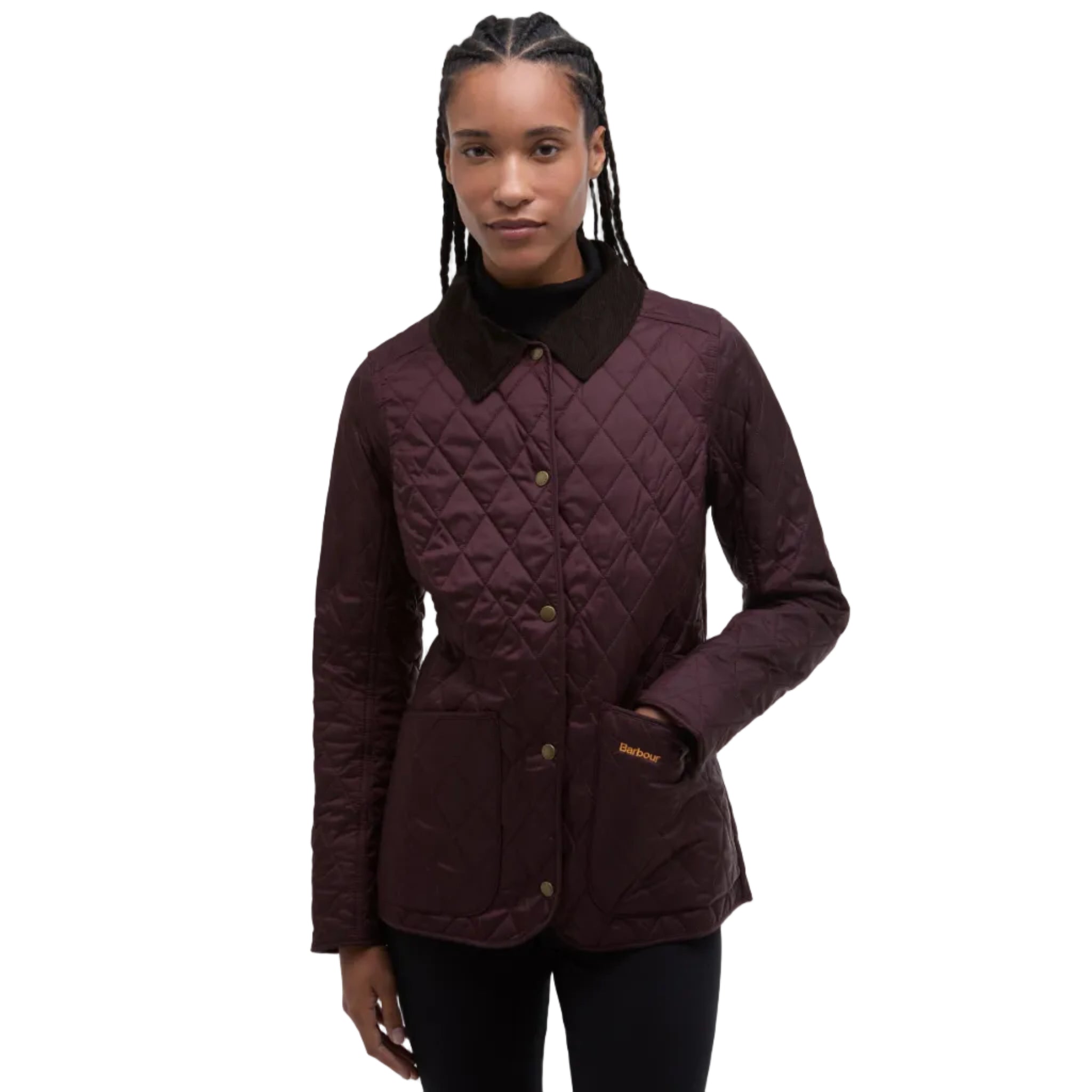 Barbour Womens Jacket Annandale Quilted Black Cherry