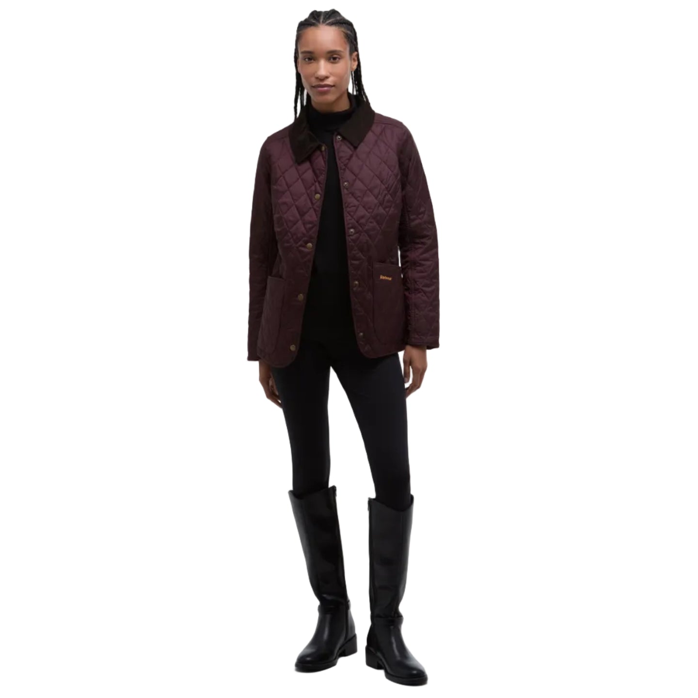 Barbour Womens Jacket Annandale Quilted Black Cherry
