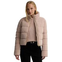 Barbour International Womans Halina Faux Velvet Puffer Jacket Nutmeg
