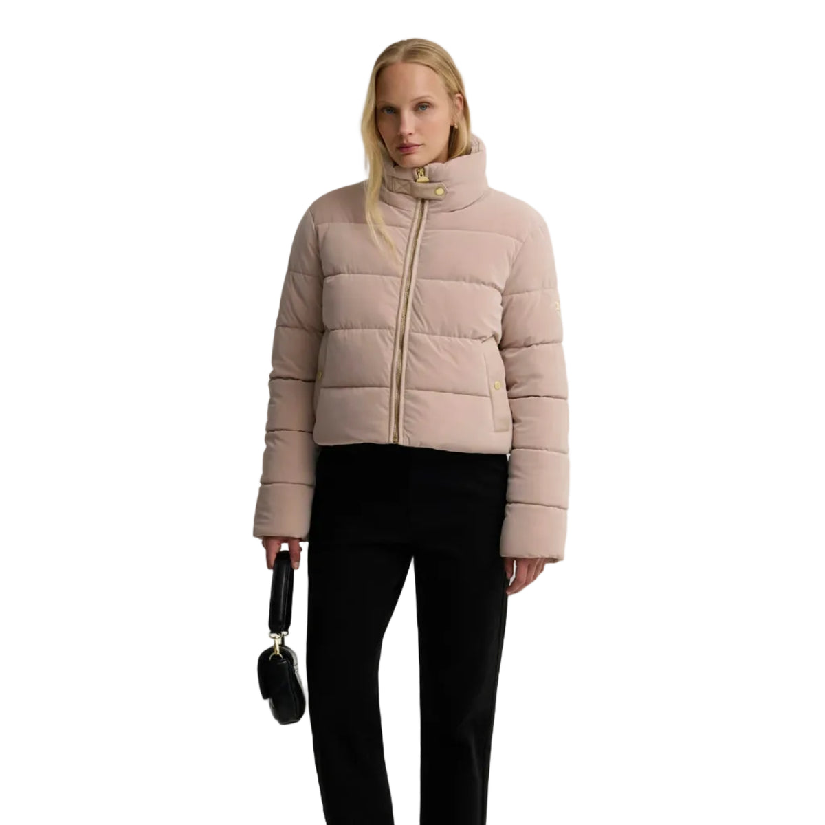 Barbour International Halina women's nutmeg faux velvet puffer jacket
