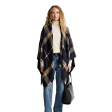 Barbour Isabelle women's midnight tartan poncho