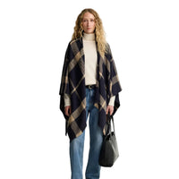 Barbour Isabelle women's midnight tartan poncho