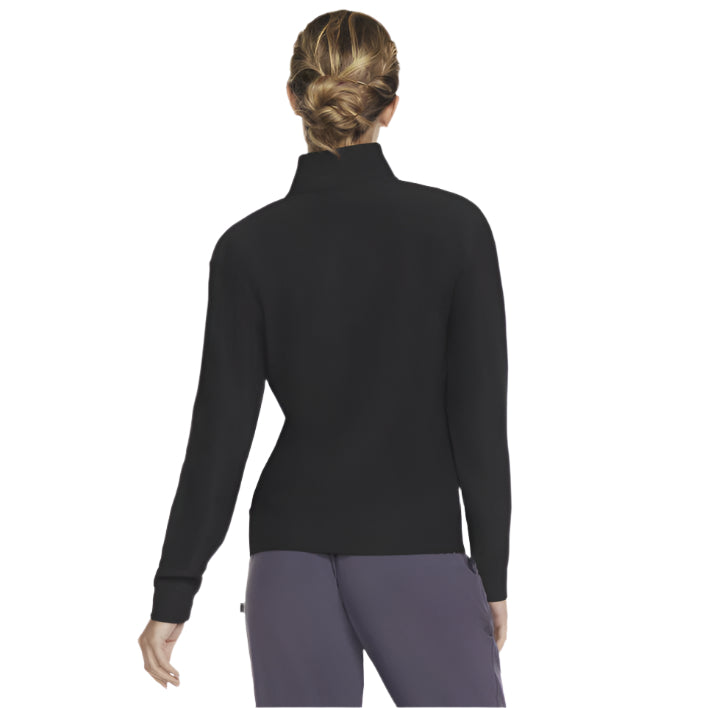 Skechers Womens Sweatshirt Go Luxe Rib ¼ Zip Black