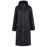 Barbour Womens Wax Jacket Long Cannich Black/Black