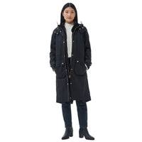 Barbour Womens Wax Jacket Long Cannich Black/Black