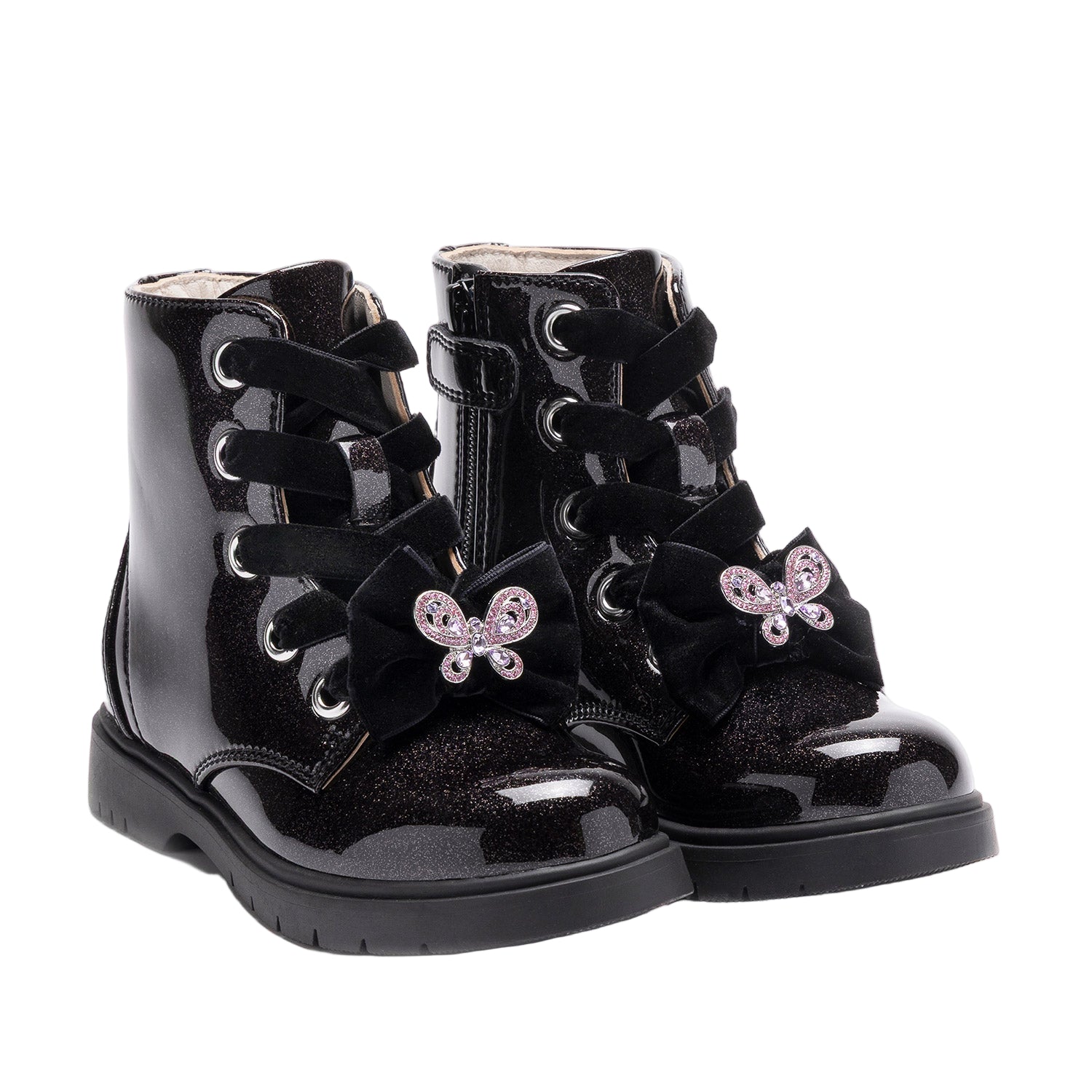 Lelli Kelly Girls Boot Fior Di Fiocco Nero