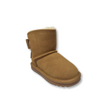 Lelli Kelly girls' tan suede boots with fluffy lining