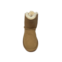 Lelli Kelly girls' tan suede boots with fluffy lining