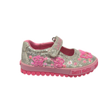 Lelli Kelly Girls Shoe Emerald Glitter Dolly Argento