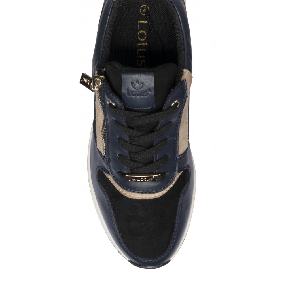Lotus Womens Trainer Moore Navy/Tan