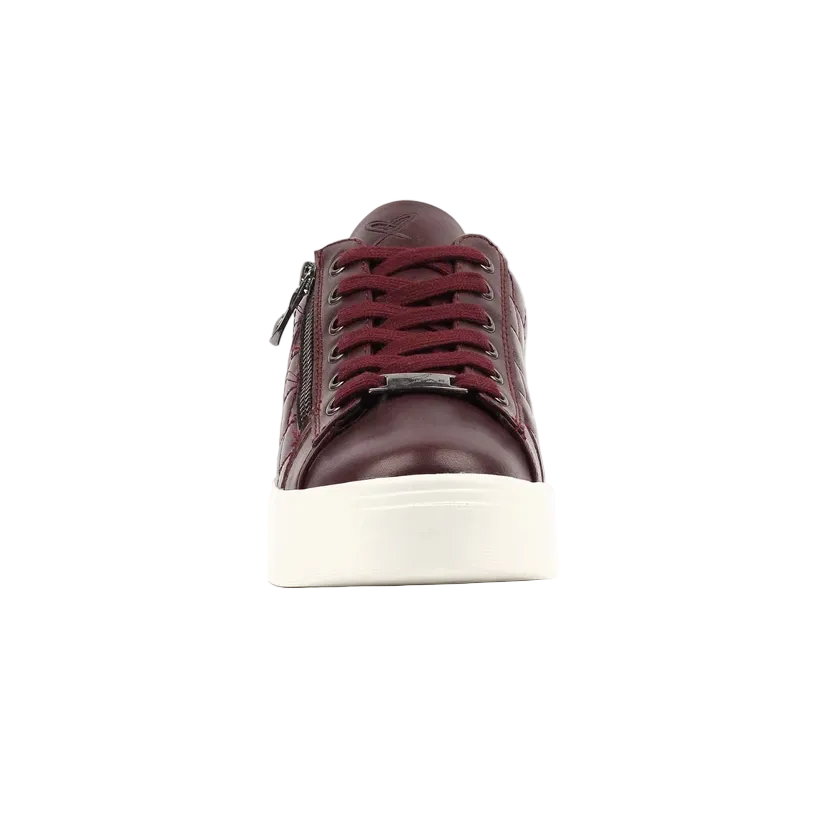 Lunar Xenon women's burgundy quilted panel trainers