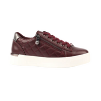Lunar Xenon women's burgundy quilted panel trainers