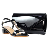 Lunar Women's Black Blaze Patent Handbag
