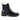 Lunar Bessy women's navy patent Chelsea boots with patterned heel
