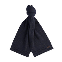 Barbour Mens Beanie/Scarf Carlton Fleck Gift Set Navy