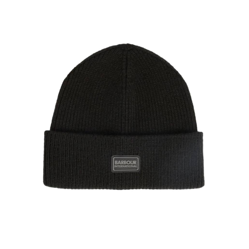 Barbour International Mens Beanie/Scarf Sweeper Legacy Gift Set Black