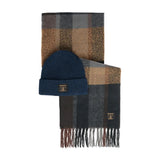 Barbour Mens Beanie/Scarf Westerdale Gift Set Navy/Grey