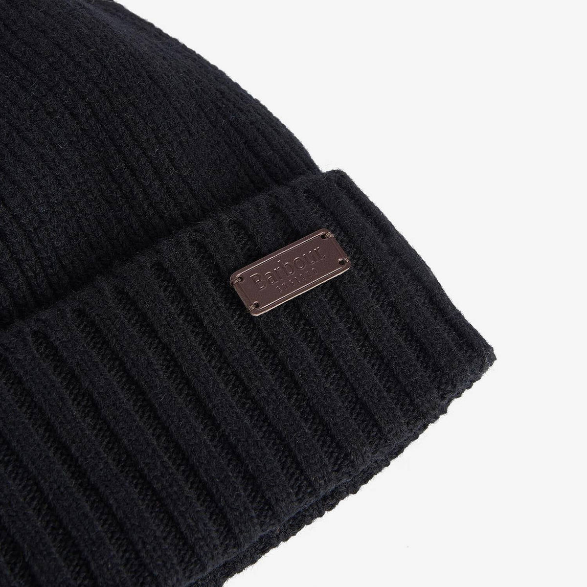 Barbour Carlton men's black beanie hat