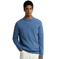 Barbour Mens Essential Tisbury Crew Neck Sweater Tarn Blue