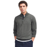 Barbour Mens Half Zip Cotton Olive Marl
