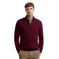 Barbour Mens 1/2 Zip Tisbury Ruby MKN1187 RE53