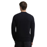 Barbour Mens Sweater Mineral Tartan Crew Navy