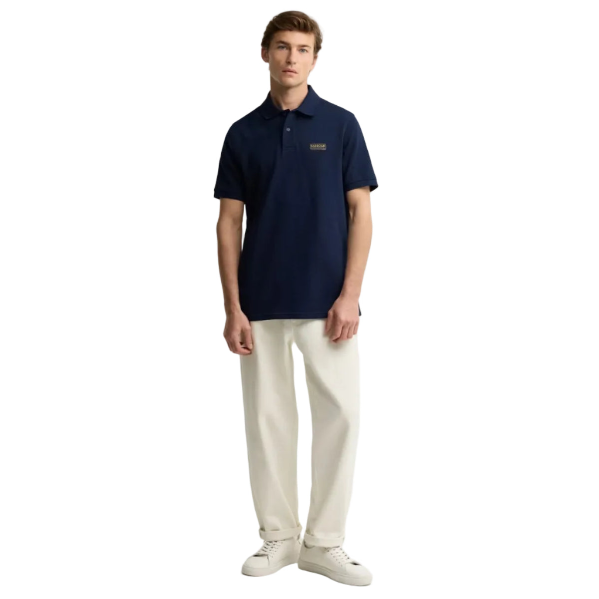 Barbour men's navy polo shirt