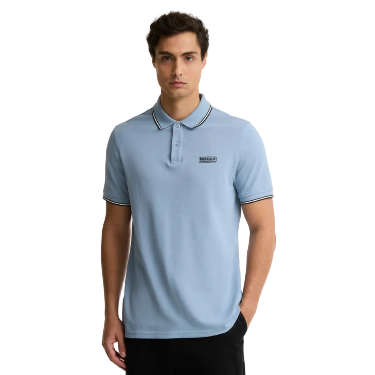 Barbour men's light blue polo shirt