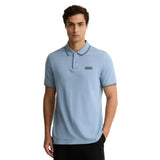 Barbour International Mens Polo Evan Tipped Powder Blue