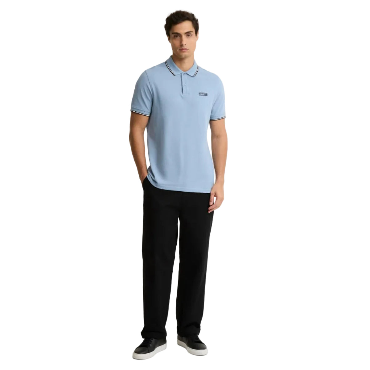 Barbour men's light blue polo shirt