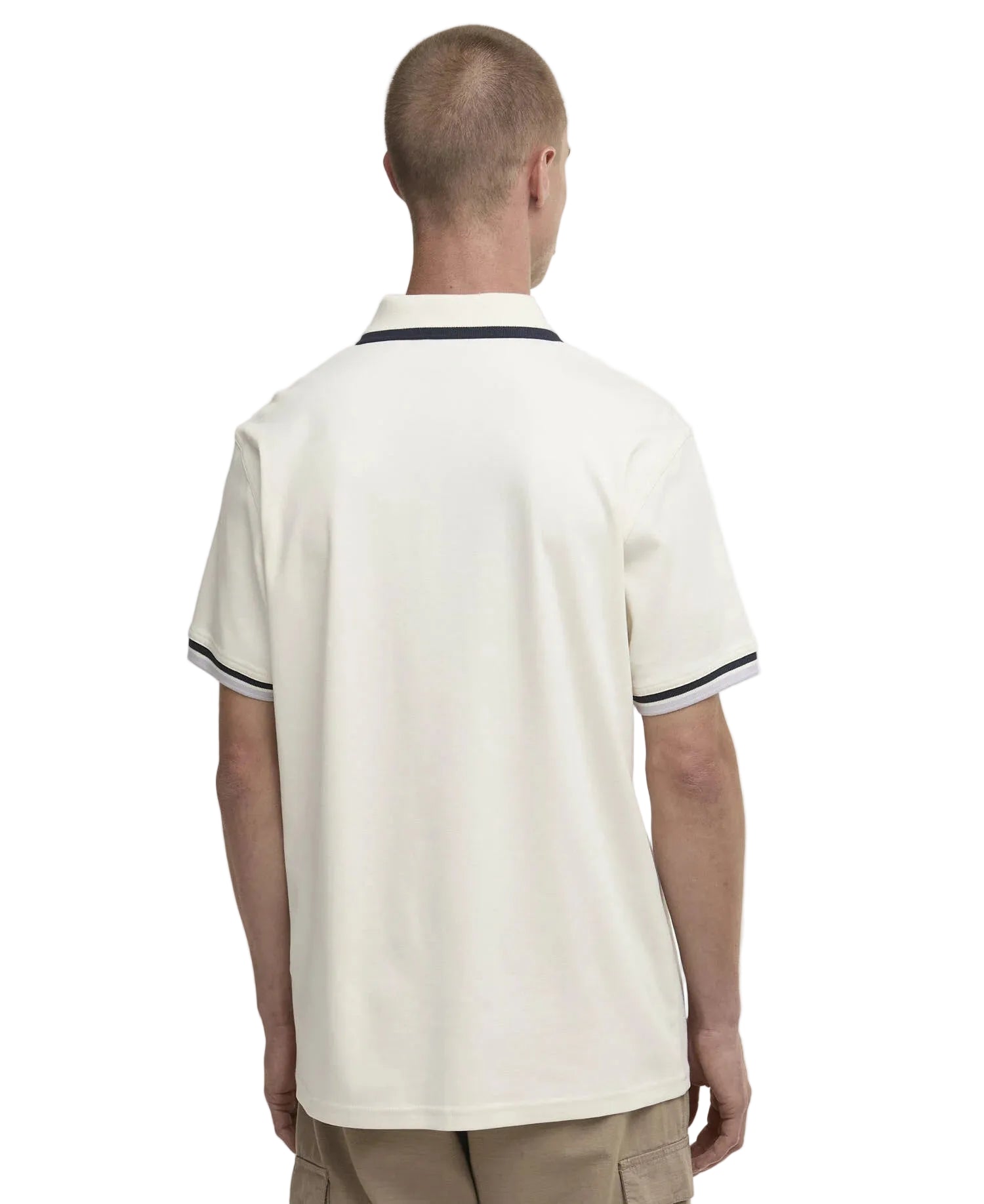 Barbour International Mens Panter Interlock Polo Whisper White